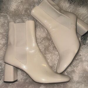 Zara Off-White Ankle Booties